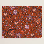 Love Witch Print in Red Jigsaw Puzzle Gallery Image 1