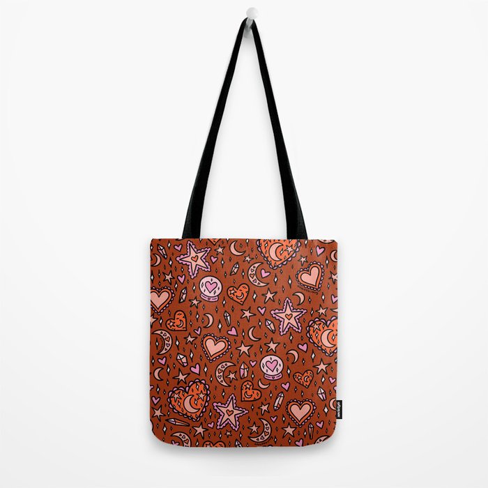 Love Witch Print in Red Tote Bag Gallery Image 2