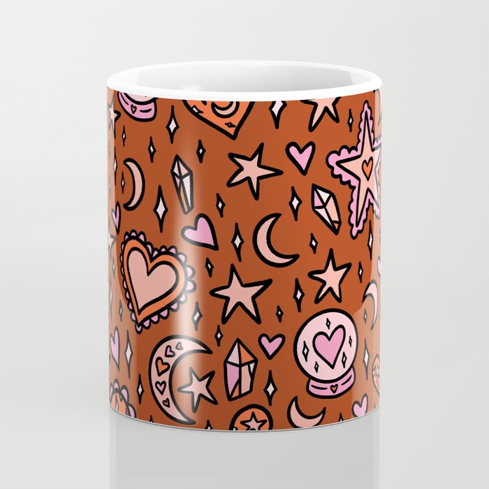 Love Witch Print in Red Coffee Mug Gallery Image 4
