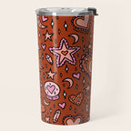 Love Witch Print in Red Travel Mug Gallery Image 2