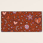 Love Witch Print in Red Desk Mat Gallery Image 3