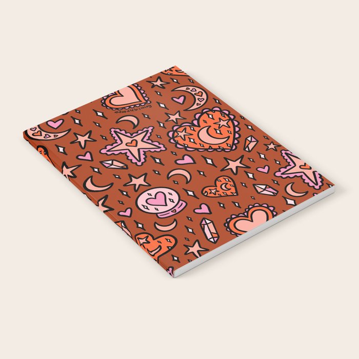 Love Witch Print in Red Notebook Gallery Image 1