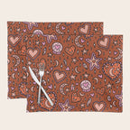 Love Witch Print in Red Placemat Gallery Image 1
