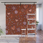 Love Witch Print in Red Wall Mural Gallery Image 1