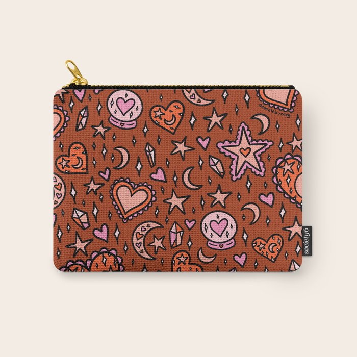 Love Witch Print in Red Carry All Pouch Gallery Image 1