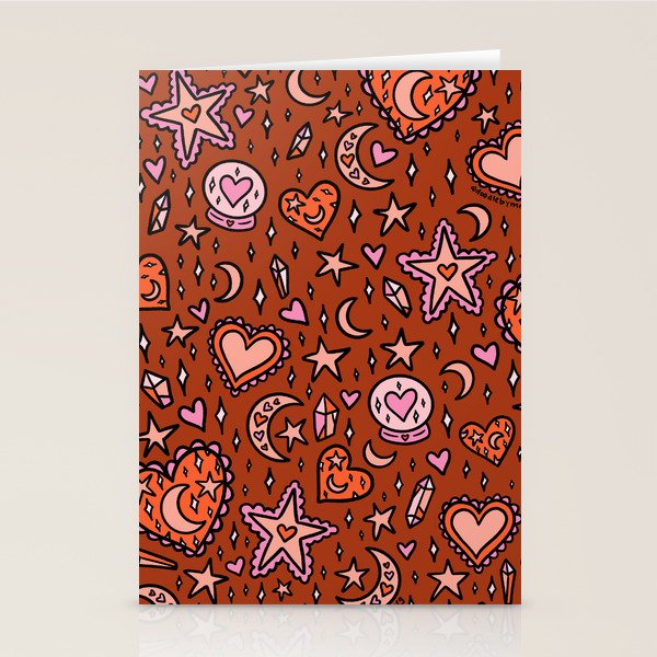 Love Witch Print in Red Stationery Card Gallery Image 2