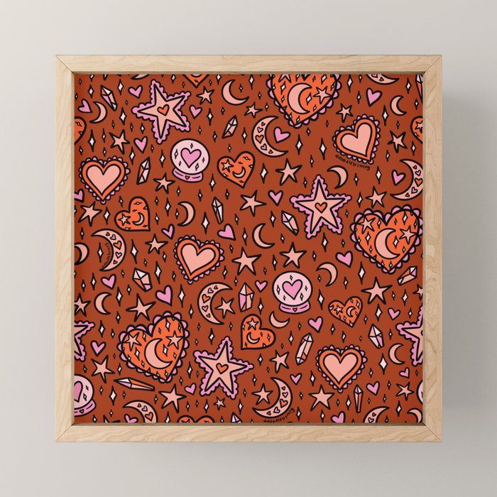 Love Witch Print in Red Mini Art Print Gallery Image 1