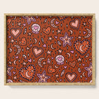 Love Witch Print in Red Serving Tray Gallery Image 1