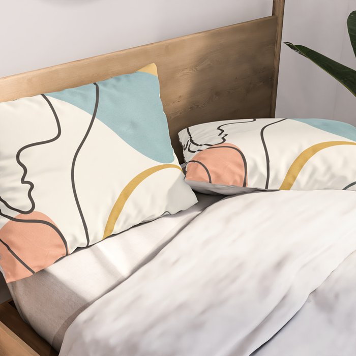 Abstract Faces 32 Pillow Sham Gallery Image 2