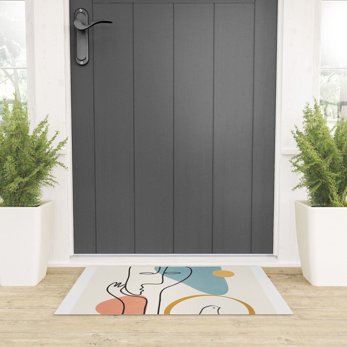 Abstract Faces 32 Welcome Mat Gallery Image 3