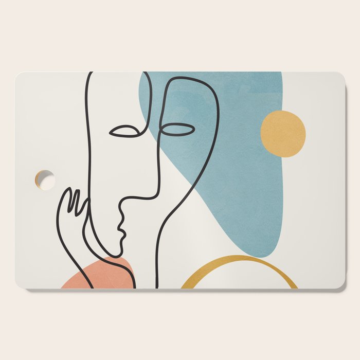 Abstract Faces 32 Cutting Board Gallery Image 1