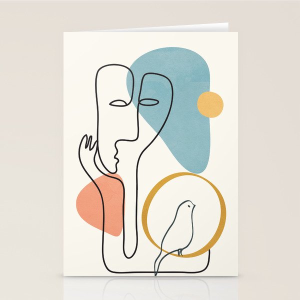 Abstract Faces 32 Stationery Card Gallery Image 2