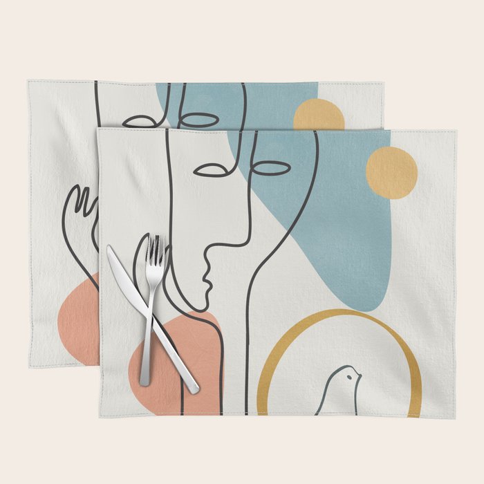 Abstract Faces 32 Placemat Gallery Image 1