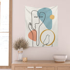 Abstract Faces 32 Wall Tapestry Gallery Image 2