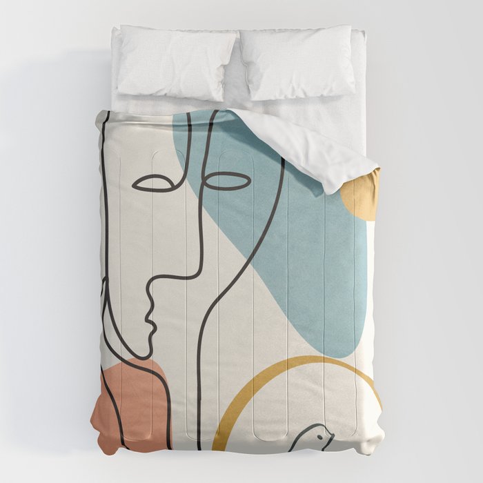 Abstract Faces 32 Comforter Gallery Image 1