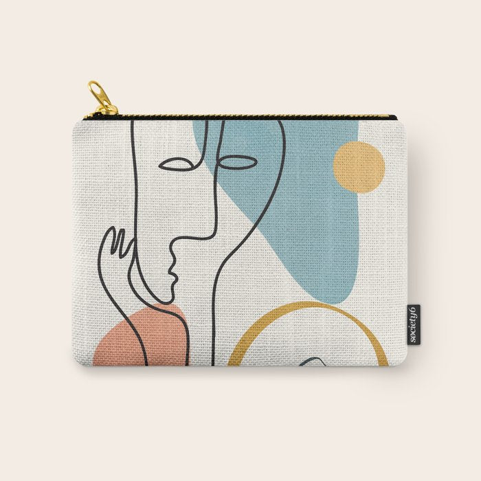 Abstract Faces 32 Carry All Pouch Gallery Image 1