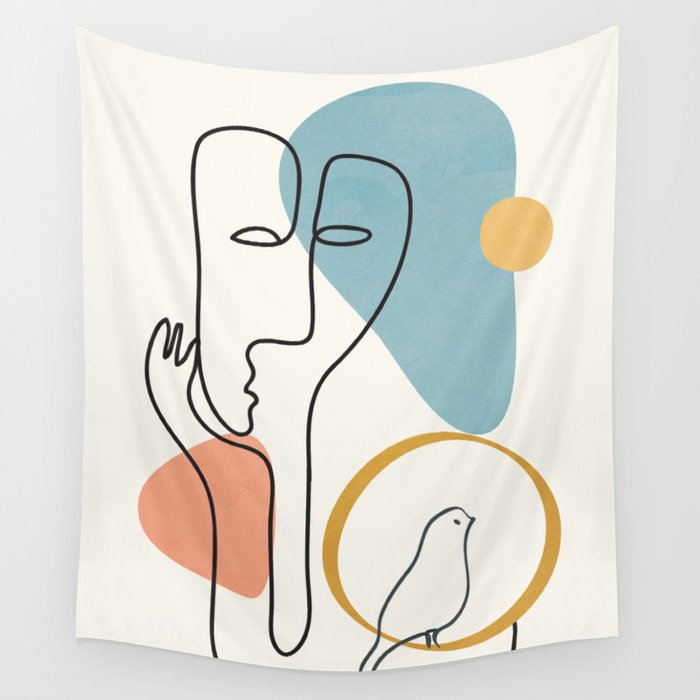 Abstract Faces 32 Wall Tapestry Gallery Image 4
