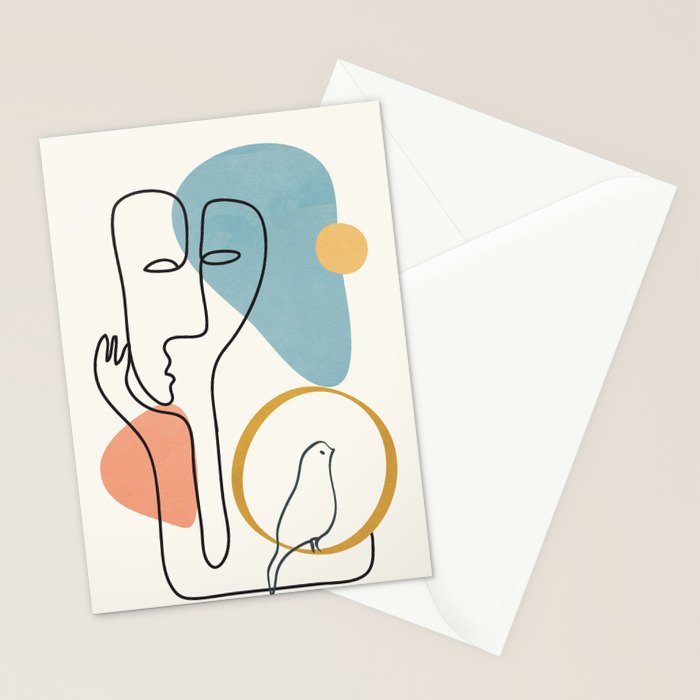 Abstract Faces 32 Stationery Card Gallery Image 2