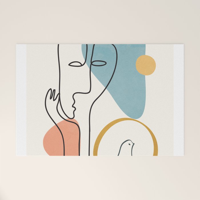Abstract Faces 32 Welcome Mat Gallery Image 1
