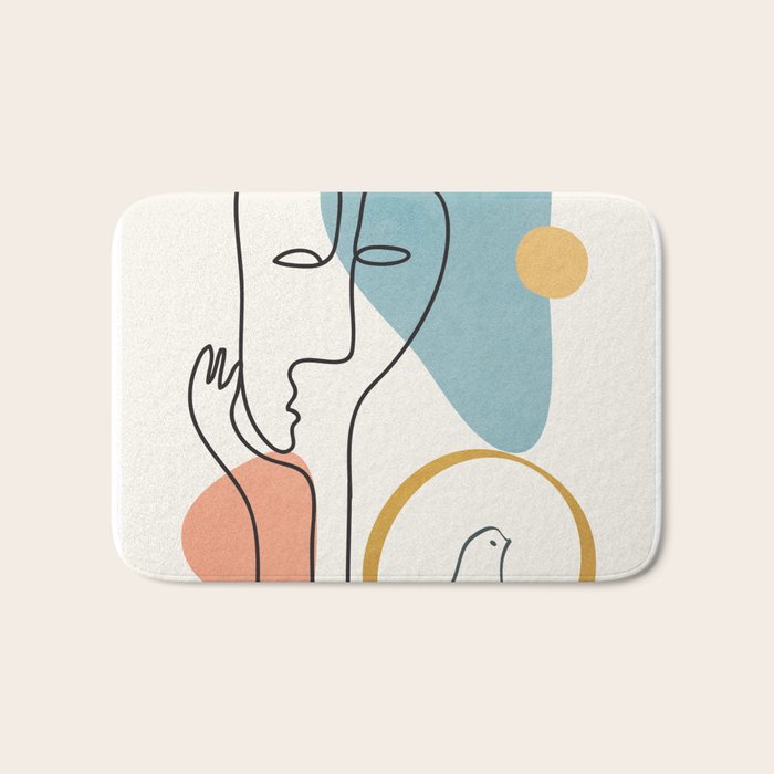 Abstract Faces 32 Bath Mat Gallery Image 1
