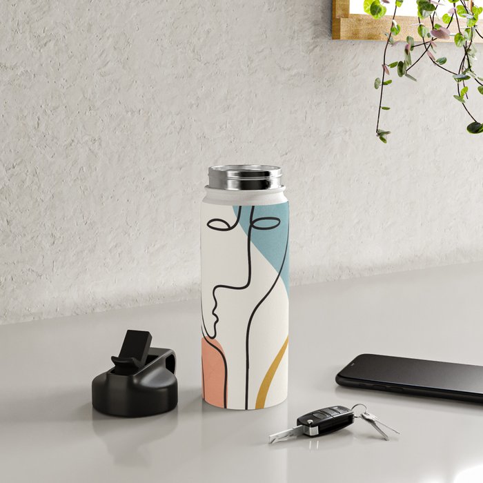 Abstract Faces 32 Water Bottle Gallery Image 4