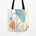 Abstract Faces 32 Tote Bag Gallery Image 1