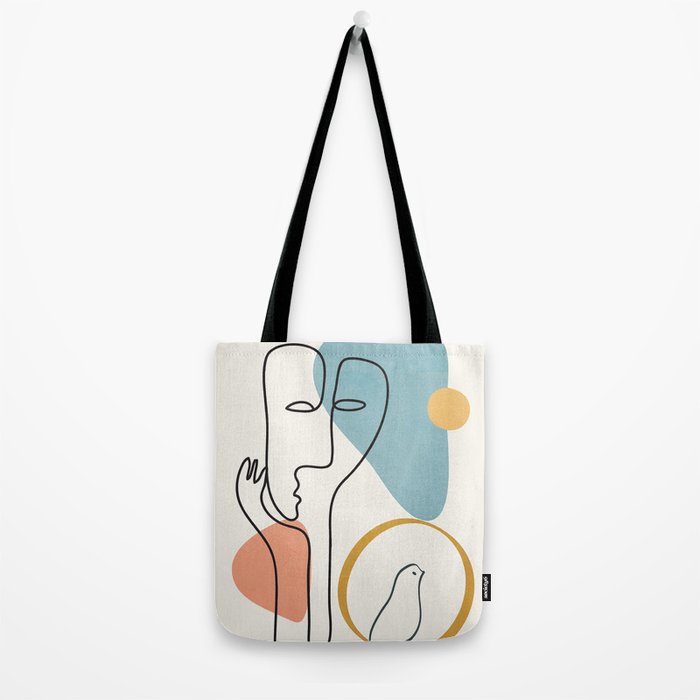 Abstract Faces 32 Tote Bag Gallery Image 2