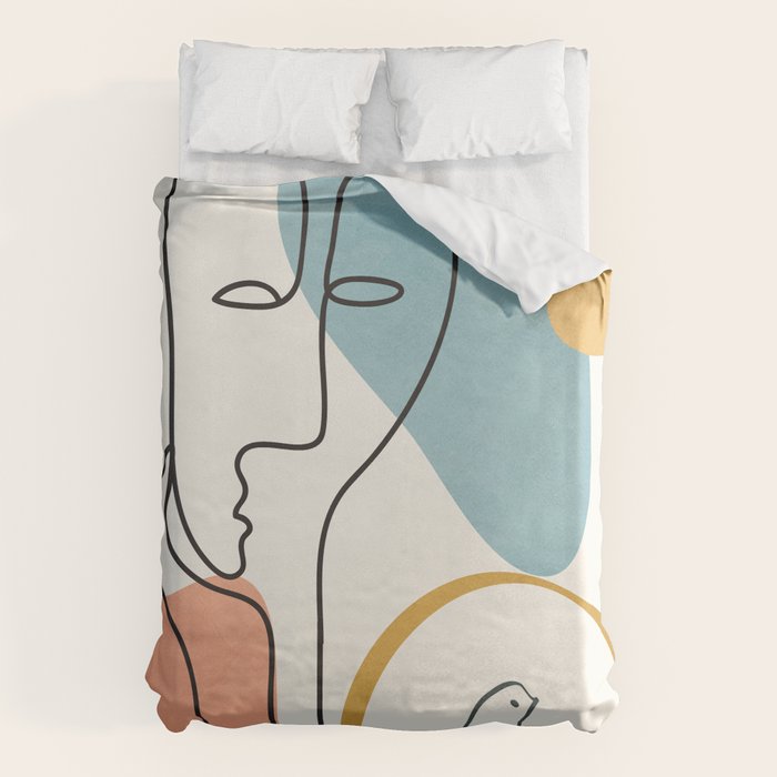Abstract Faces 32 Duvet Cover Gallery Image 1