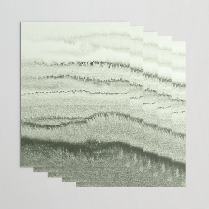 WITHIN THE TIDES - SAGE GREEN by MS  Wrapping Paper Gallery Image 3