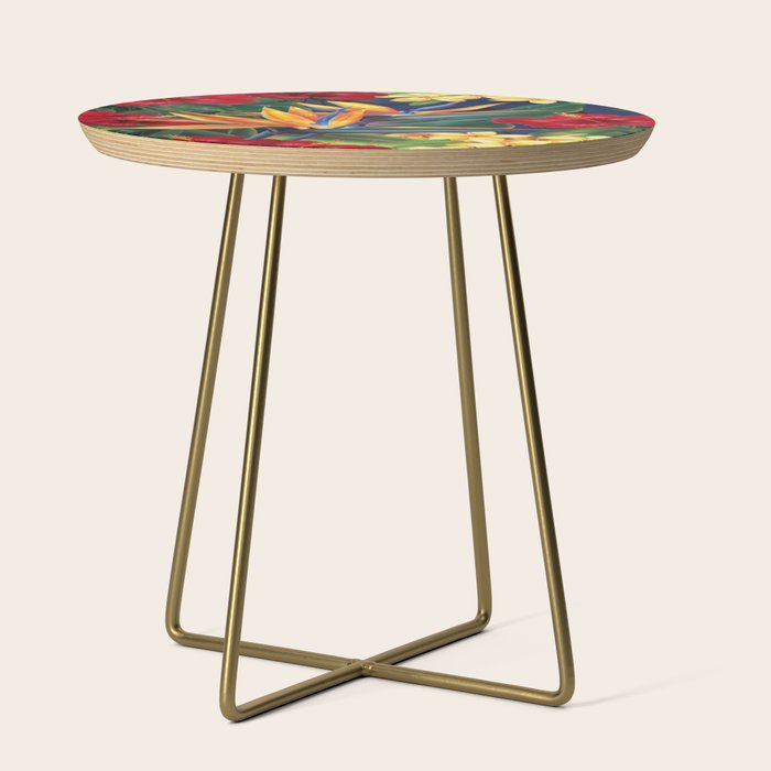 Tropical Paradise Hawaiian Floral Illustration Side Table Gallery Image 1