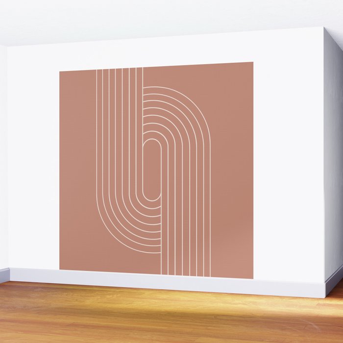 Oval Lines Abstract XXXI Wall Mural Gallery Image 2