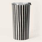 Black Vertical Lines Travel Mug Gallery Image 2