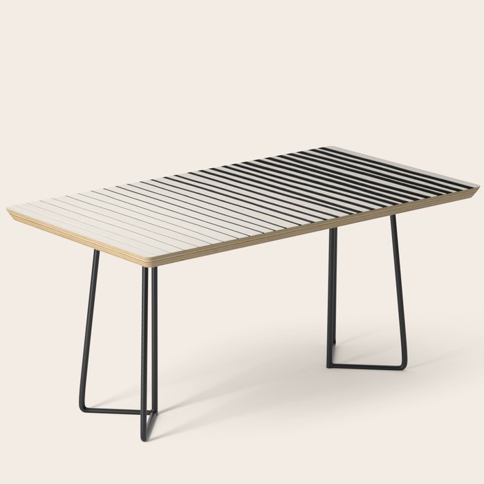Black Vertical Lines Coffee Table Gallery Image 1