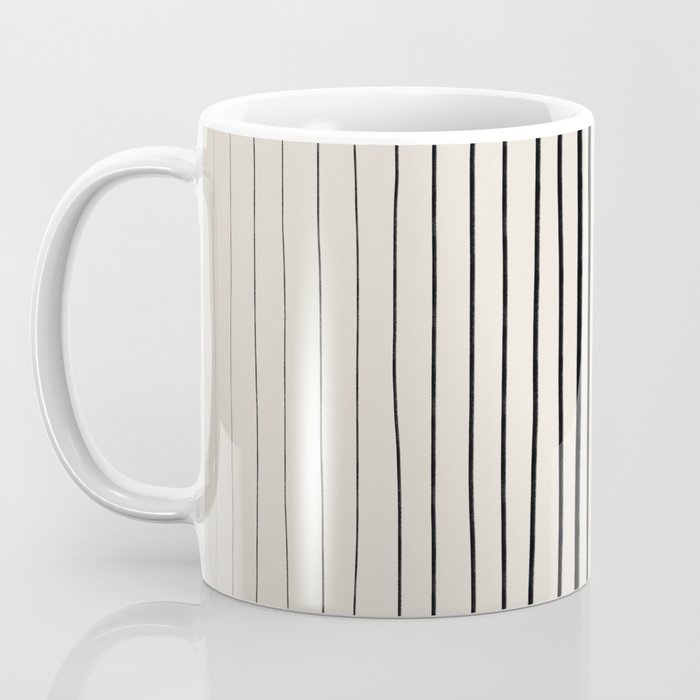 Black Vertical Lines Coffee Mug Gallery Image 3