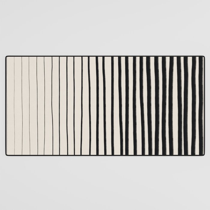 Black Vertical Lines Desk Mat Gallery Image 3
