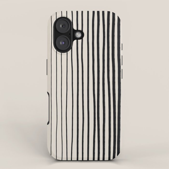Black Vertical Lines iPhone Case Gallery Image 1