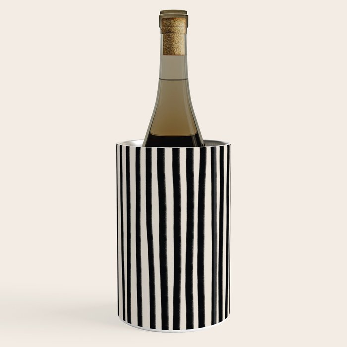 Black Vertical Lines Wine Chiller Gallery Image 3