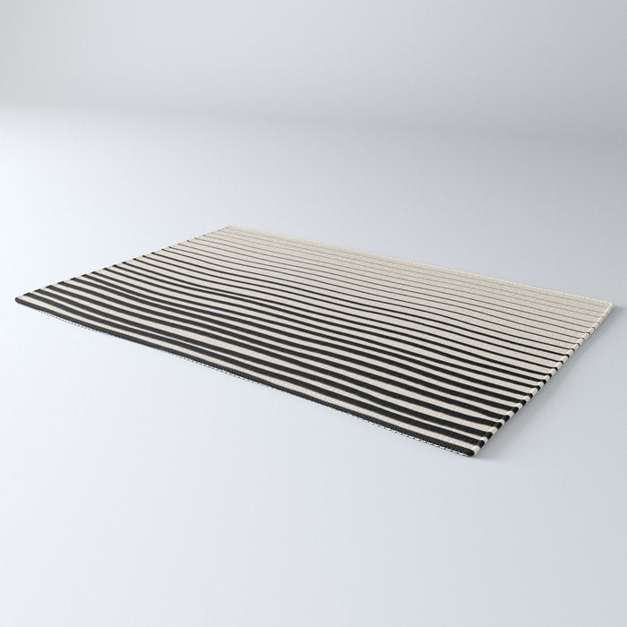 Black Vertical Lines Rug Gallery Image 3