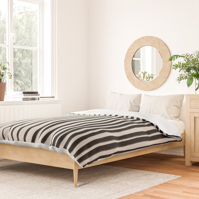 Black Vertical Lines Duvet Cover Gallery Image 2