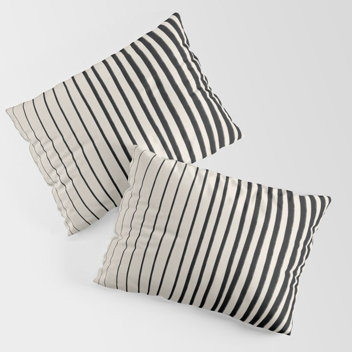 Black Vertical Lines Pillow Sham Gallery Image 1
