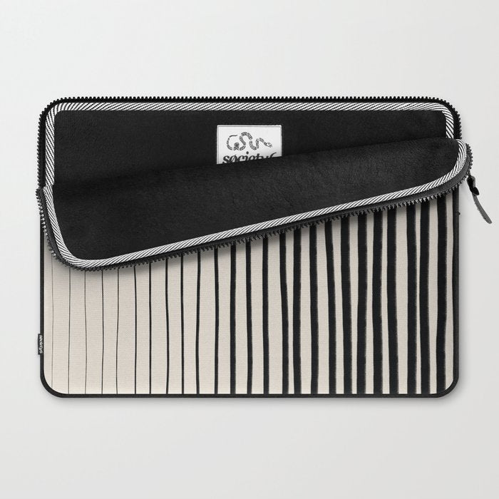Black Vertical Lines Laptop Sleeve Gallery Image 2