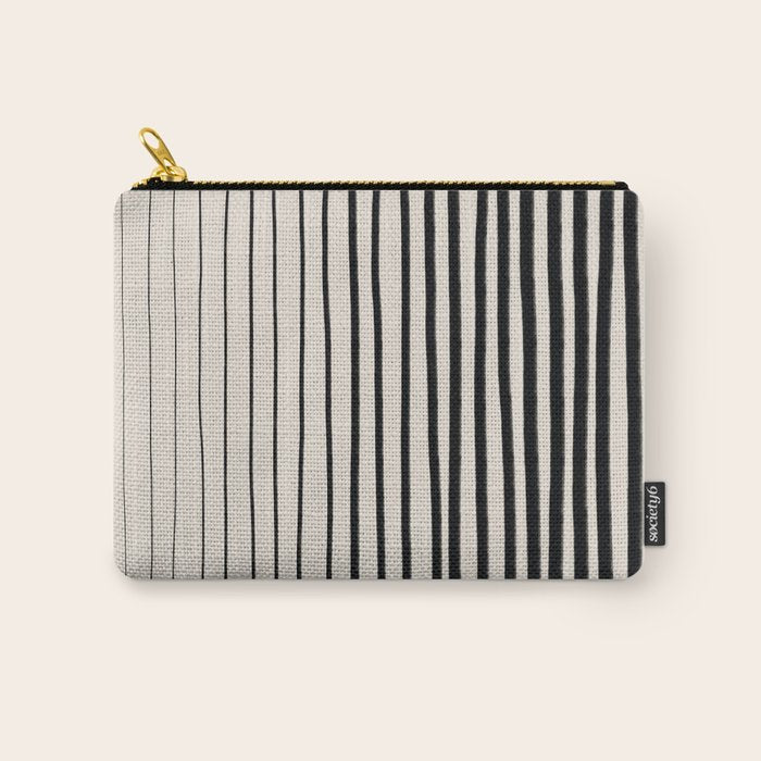 Black Vertical Lines Carry All Pouch Gallery Image 1