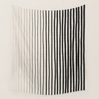 Black Vertical Lines Wall Tapestry Gallery Image 4