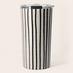 Black Vertical Lines Travel Mug Gallery Image 1