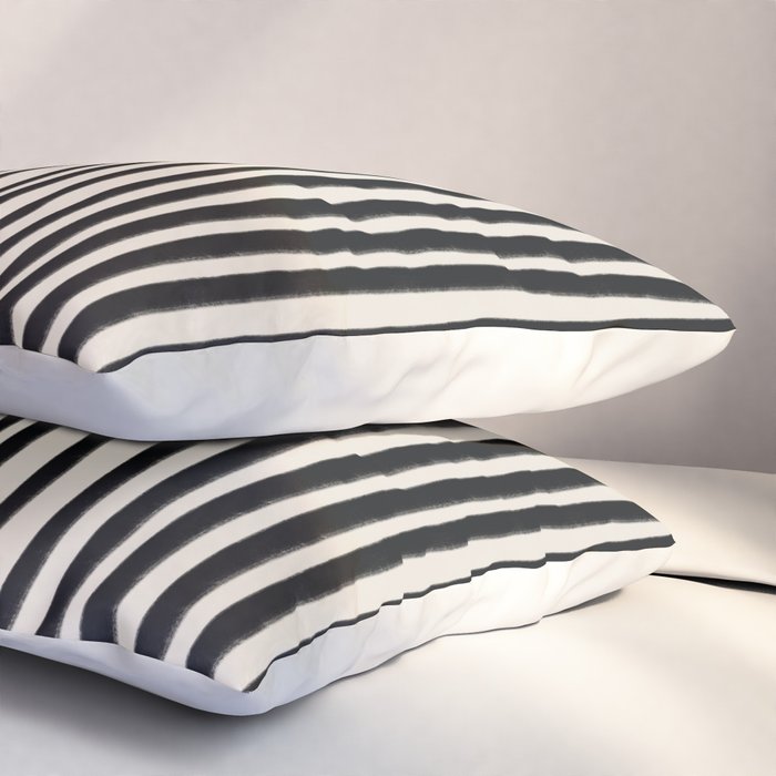 Black Vertical Lines Pillow Sham Gallery Image 3