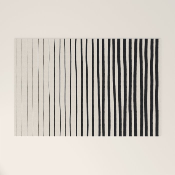 Black Vertical Lines Welcome Mat Gallery Image 1