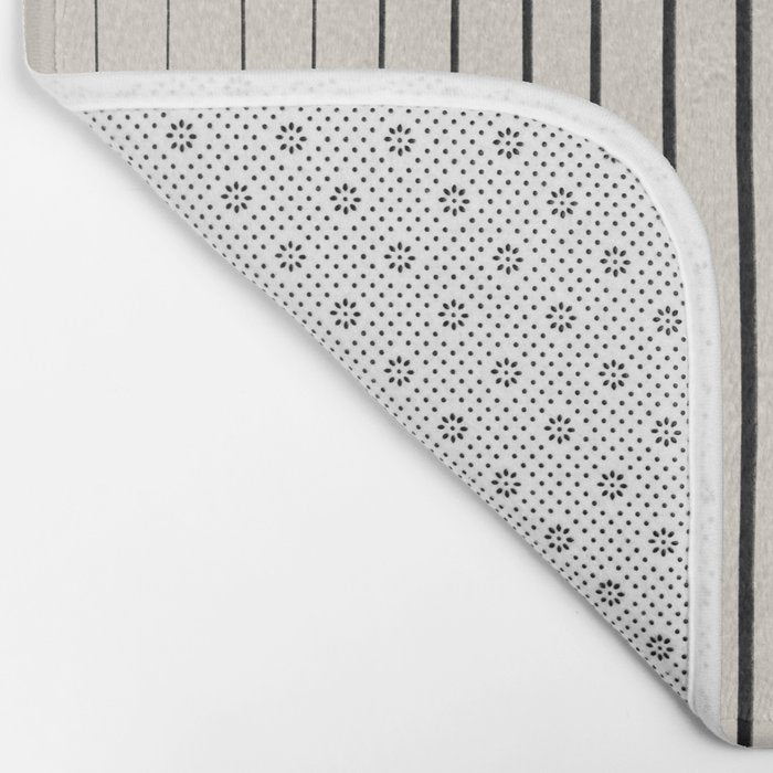 Black Vertical Lines Bath Mat Gallery Image 2