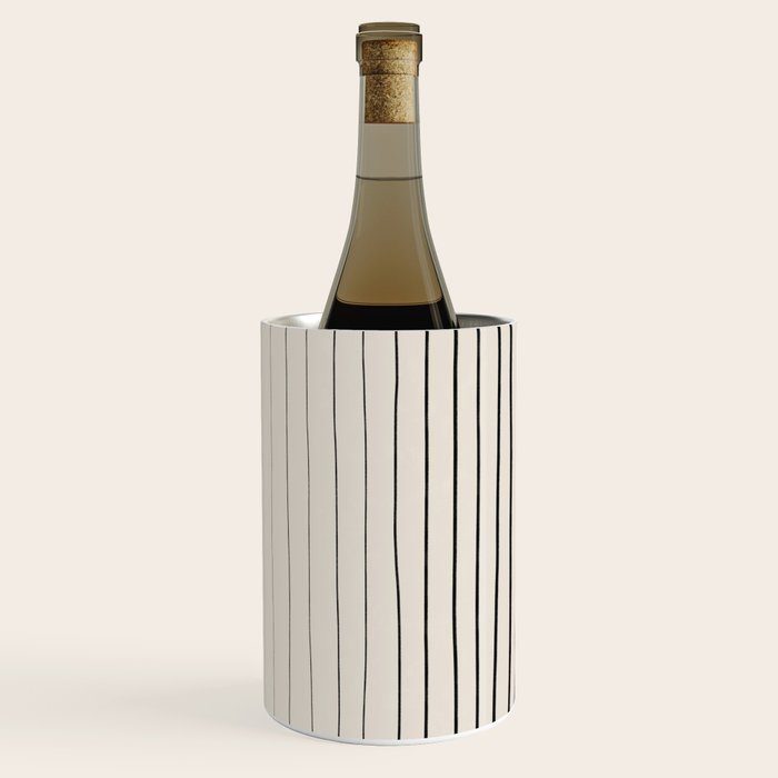 Black Vertical Lines Wine Chiller Gallery Image 2