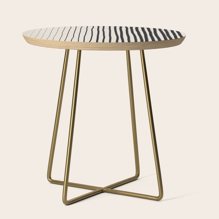 Black Vertical Lines Side Table Gallery Image 1