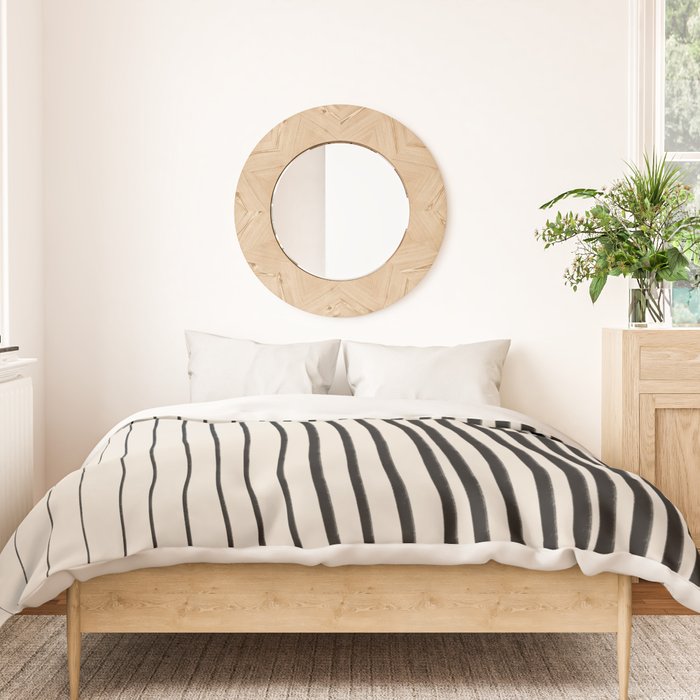 Black Vertical Lines Duvet Cover Gallery Image 3